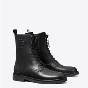 Tory Burch Double T Combat Boot Black